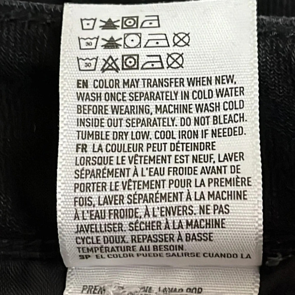 American Eagle Button Fly Distressed Black Denim Mini Skirt - Size 4 - Picture 8 of 8